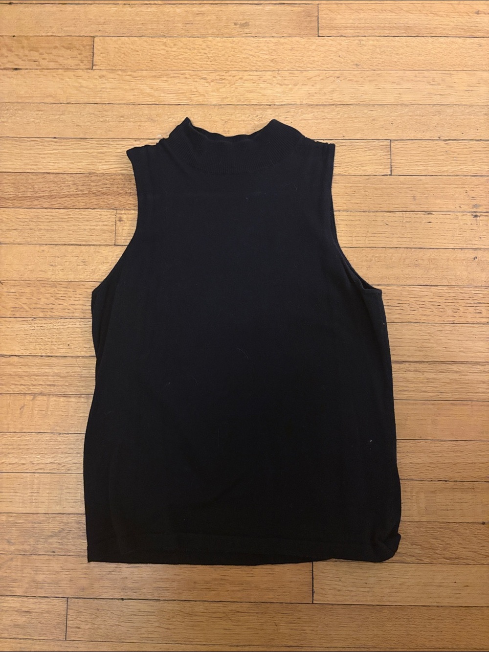 Ann Taylor Factory Black Sleeveless Mock Neck Tank